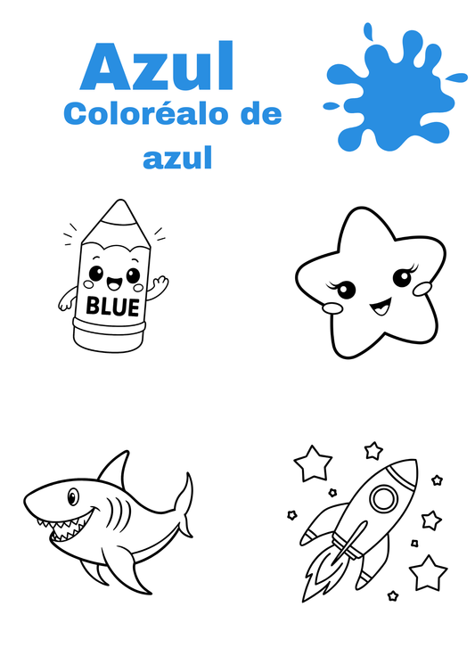 I learn colors in Spanish