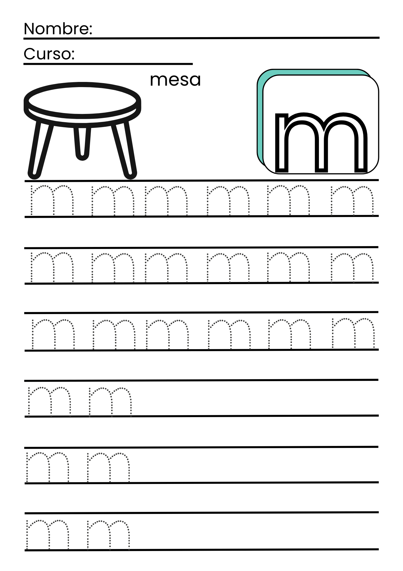 Learning to Trace the Letters in Spanish