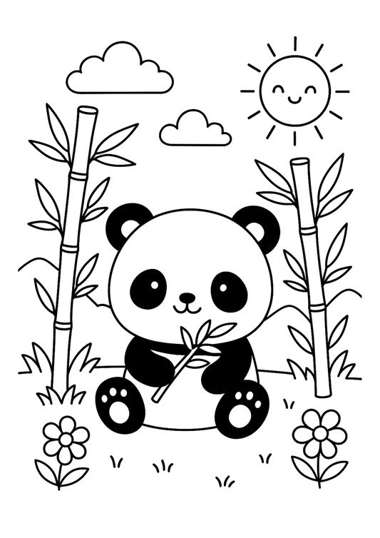 Cute animal coloring book