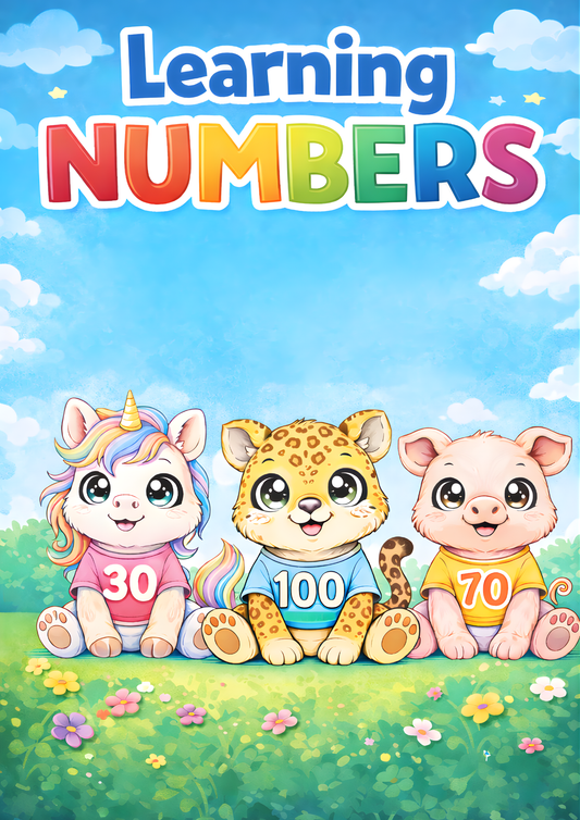 Learning Numbers Coloring Book for Kids, Cute Animal Worksheets | A4 size | Trace and Color Numbers for Preschool &amp; Kindergarten