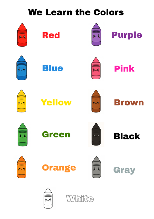 Learn Colors Book – A fun and educational guide for children.