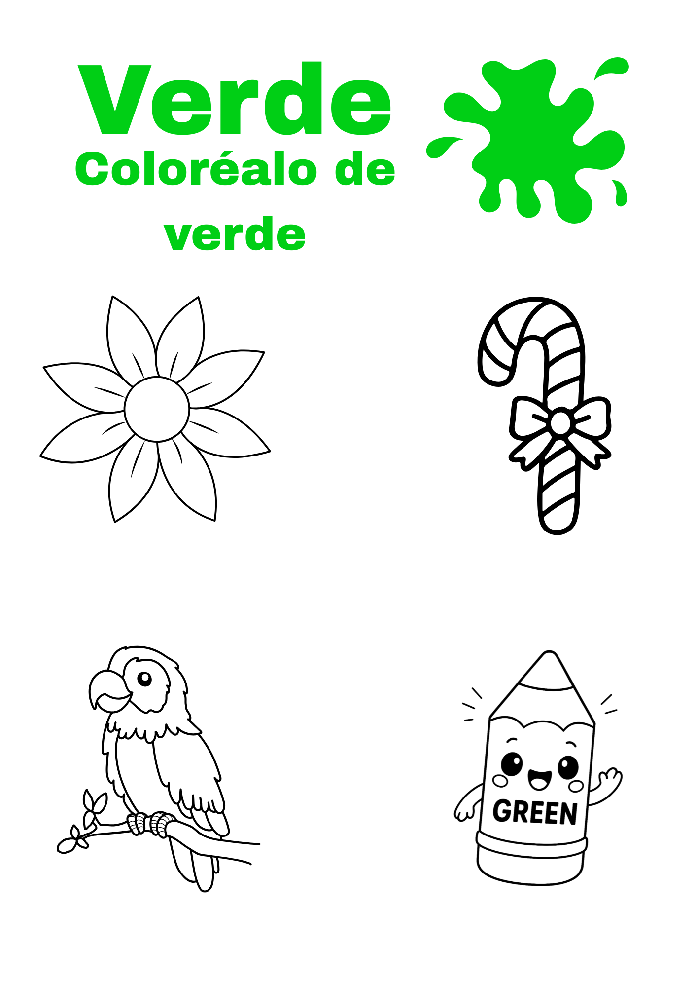 I learn colors in Spanish