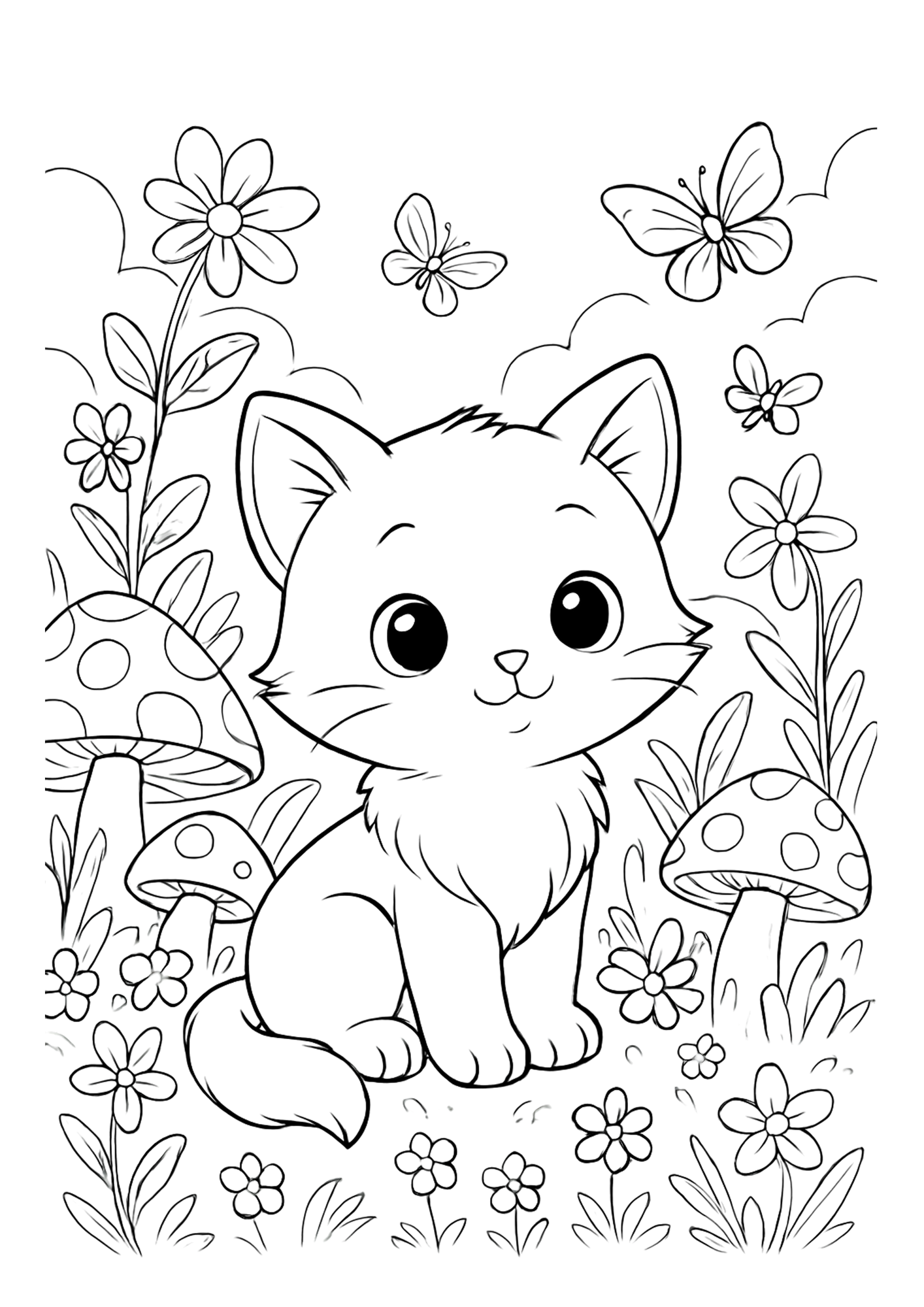 Cats Coloring Book