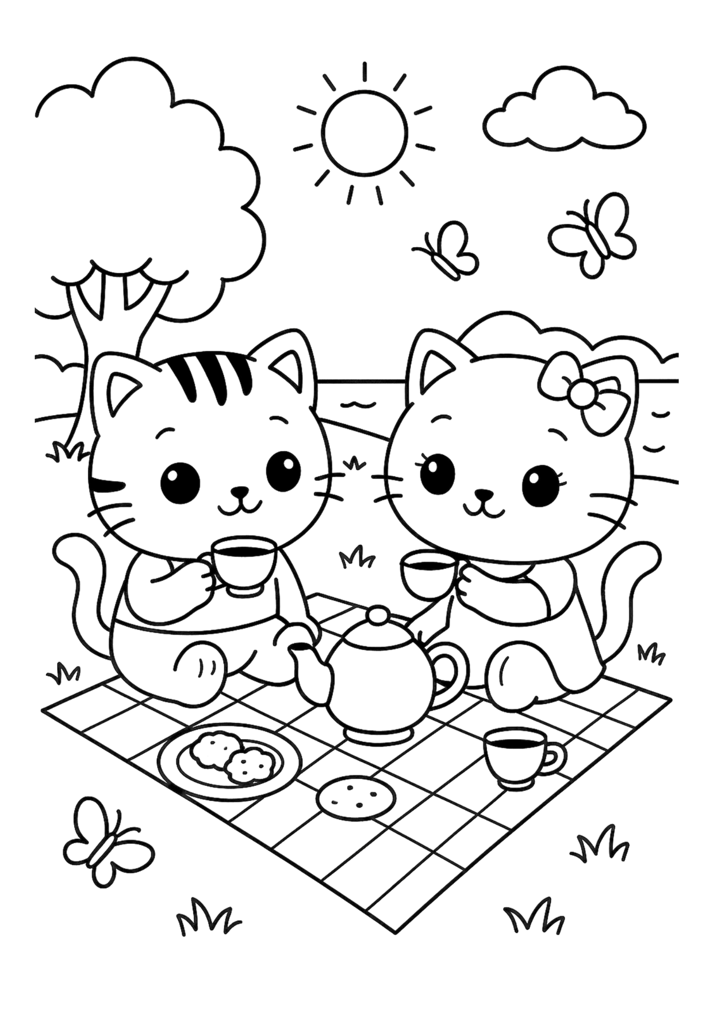 Cats Coloring Book
