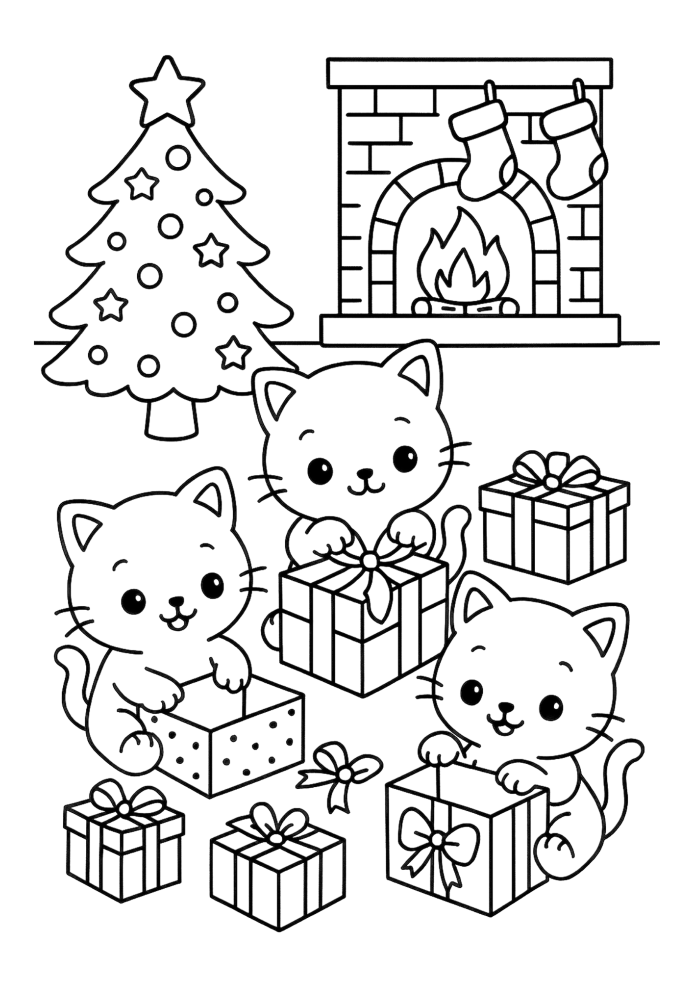 Cats Coloring Book