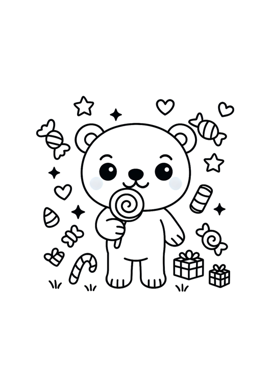 Kawaii Food and Animals Coloring Book: Cute Things - A Kawaii coloring book for kids