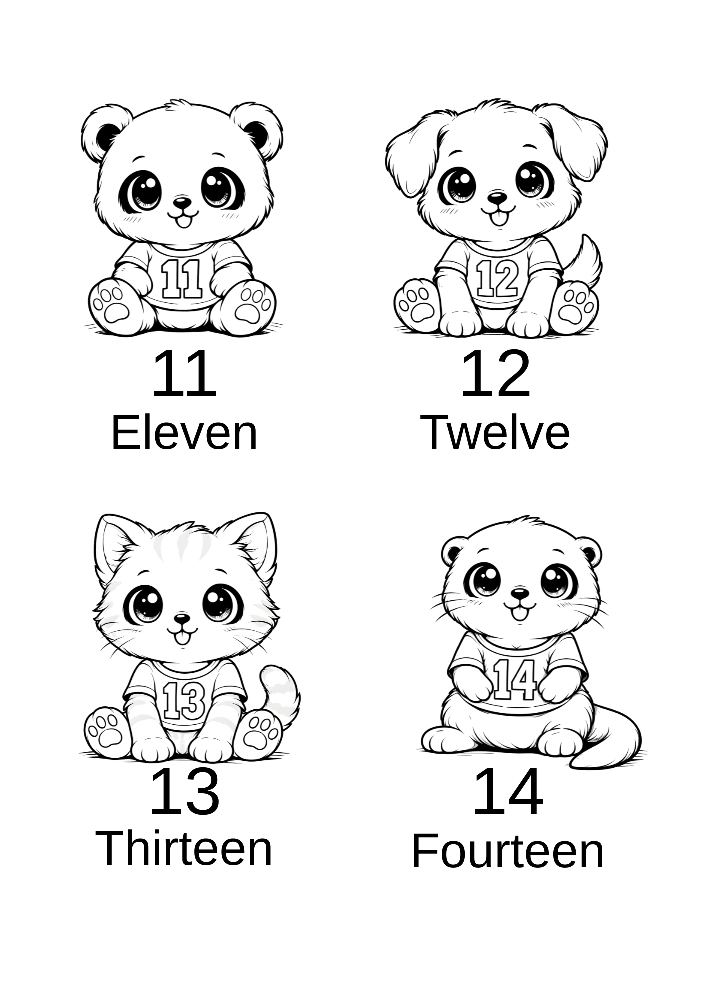 Aprendiendo los números del 11 al 20